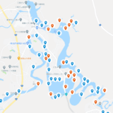 三島湖バス釣りポイントマップ