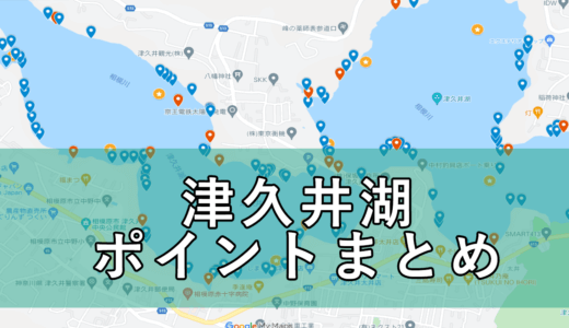 【永久保存版】津久井湖バス釣りポイントマップ作りました！