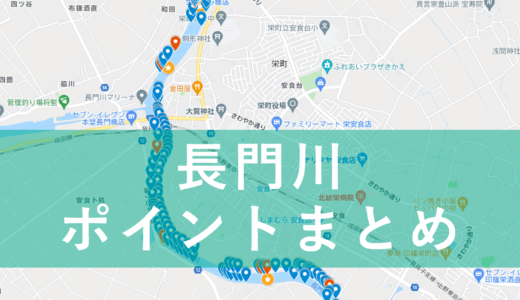 【永久保存版】長門川バス釣りポイントマップ作りました！